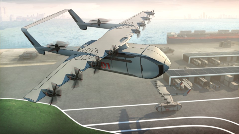 Concept render for cargo terminal